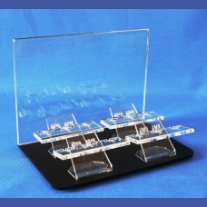 ANILLOS   Expositor para 4 unds del EXP BJ 911 con porta cartel A-5<br>Medidas: 210 x 140 x 155 mm<br>